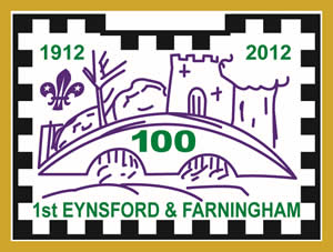 1st Eynsford and Farningham 100 badge